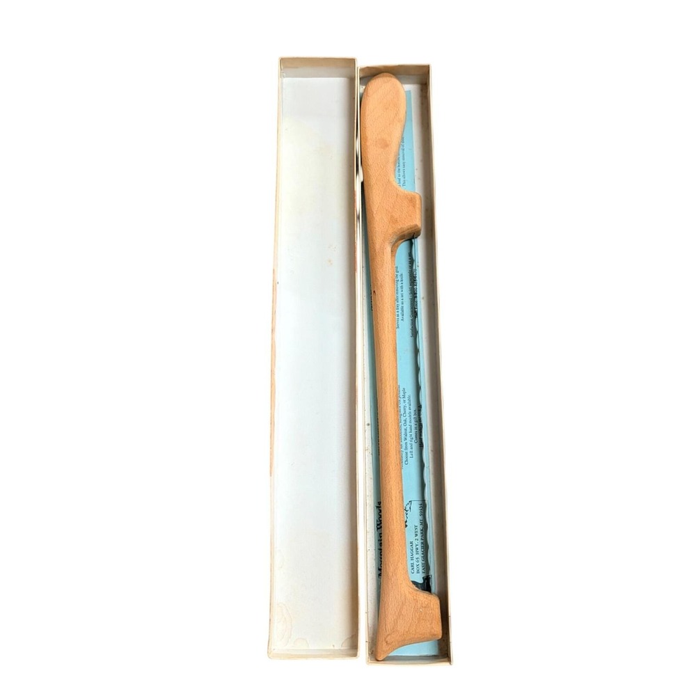 Mountain Woods Fiddle Bow Bread Knife Vintage Wood Slicer Carl Haggar Montana